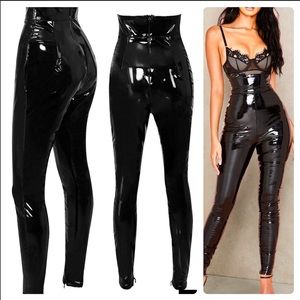 NWT House of CB London Patent Vinyl Very High waist Size 5-6